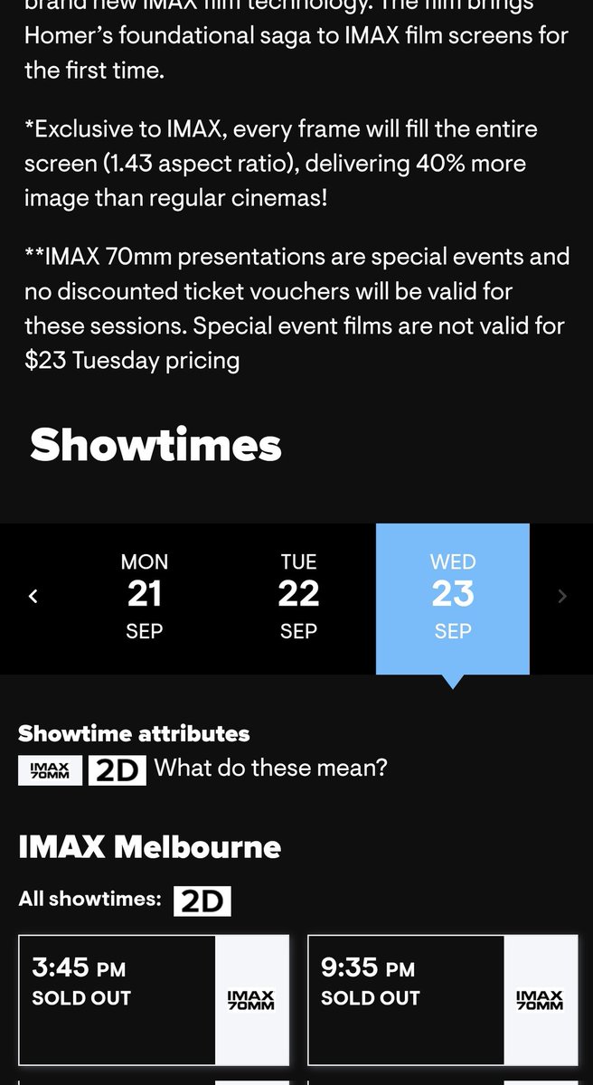 HabisNontonFilm's tweet photo. Tiket THE ODYSSEY di IMAX 70mm ini pada sold out bahkan buat penayangan September.

Di Amerika, Inggris, Prancis, Australia, pada laris manis, gokil dah! https://t.co/0qYzyUfwyf