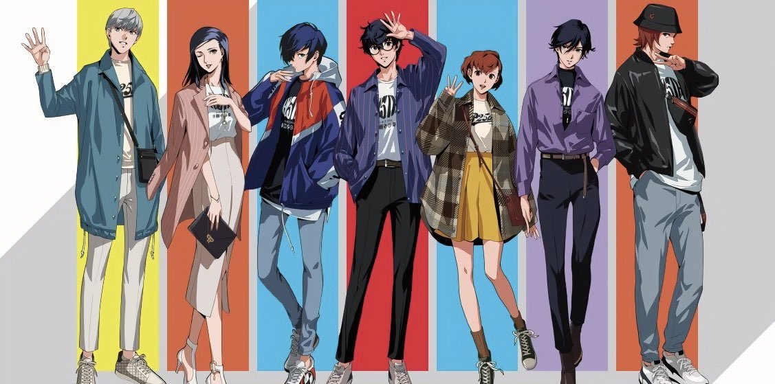 zaiyanide's tweet photo. Still not over this fashion downgrade in the anniversary arts at all. The only people who still retain some style are Maya and Kotone imo. https://t.co/SvMKkmPEp5