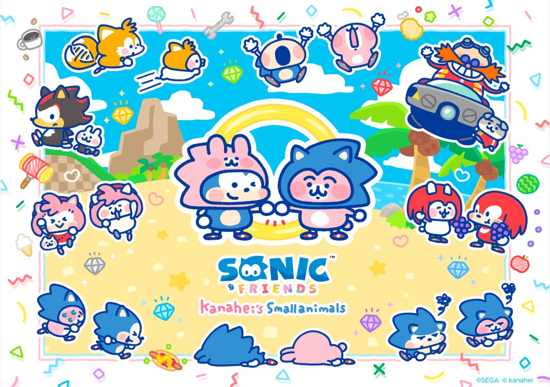 SonicOfficialJP's tweet photo. ✨スペシャルコラボイラスト公開✨
『SONIC & FRIENDS』×『カナヘイの小動物』🔵🐰💨

ソニフレのみんなが『カナヘイの小動物』(kanahei_animals)の
やさしくてかわいい世界観に仲間入り🎀💕

🎉さらに グッズ化 も決定🎉
販売情報は後日お知らせ🛍️
お楽しみに🎶

#ソニフレ #カナヘイの小動物 #カナヘイ