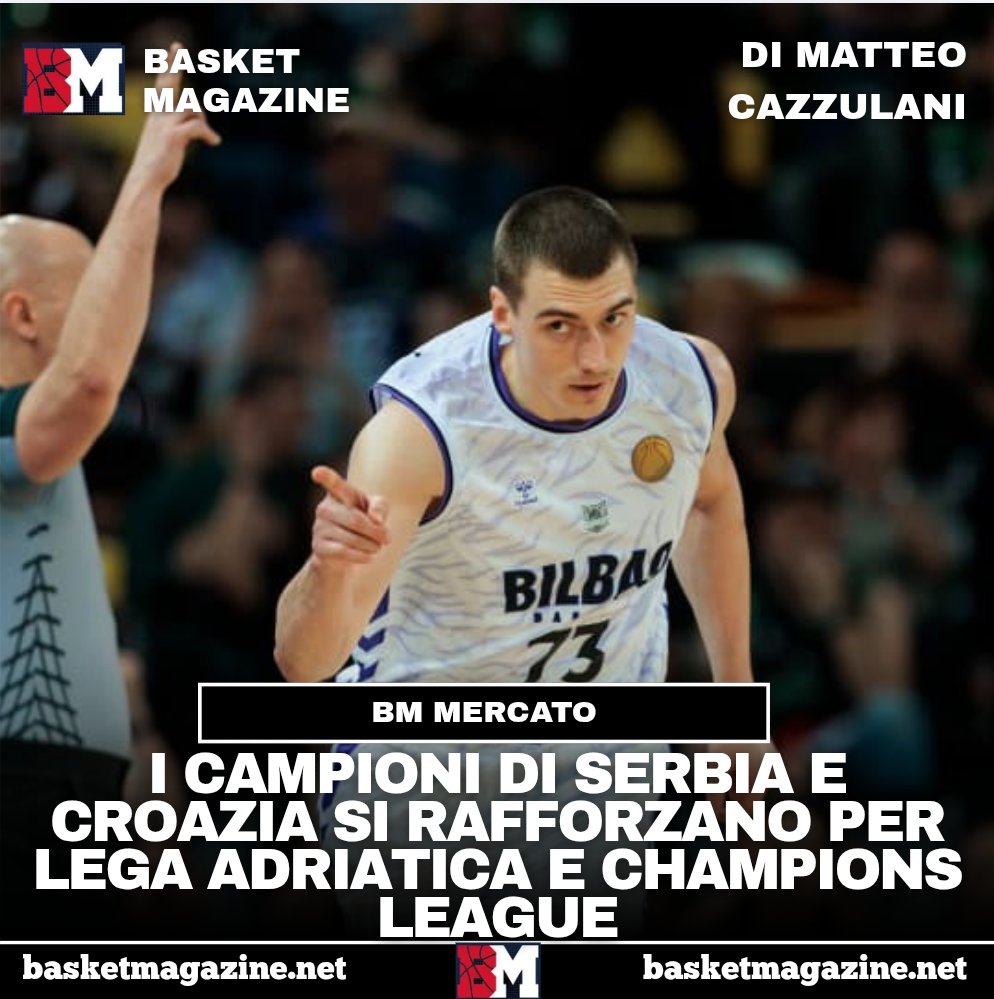 MatteoCazzulani's tweet photo. 🚨💣
Continuano le mosse di mercato di Spartak Subotica e Cibona Zagabria, che giocheranno in Champions League e Lega adriatica con lo status di campioni di Serbia e di Croazia.
Ne ho scritto su ‘Basket Magazine' 👇
https://t.co/mvv2G7dBkp
#BasketballCL #ABALiga #hks #kls https://t.co/ebYtDFMj3H