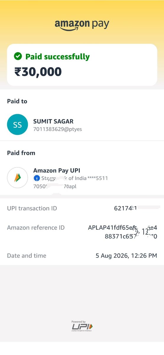goldensingh0's tweet photo. My friend transferred ₹30,000 to my Paytm UPI ID. I no longer have access to my Paytm account because the registered mobile number is permanently deactivated.Please help me recover my account
Kindly treat this as urgent and assist me at the earliest. #Paytm #UPI
@Paytmcare https://t.co/RnWre7FMNE