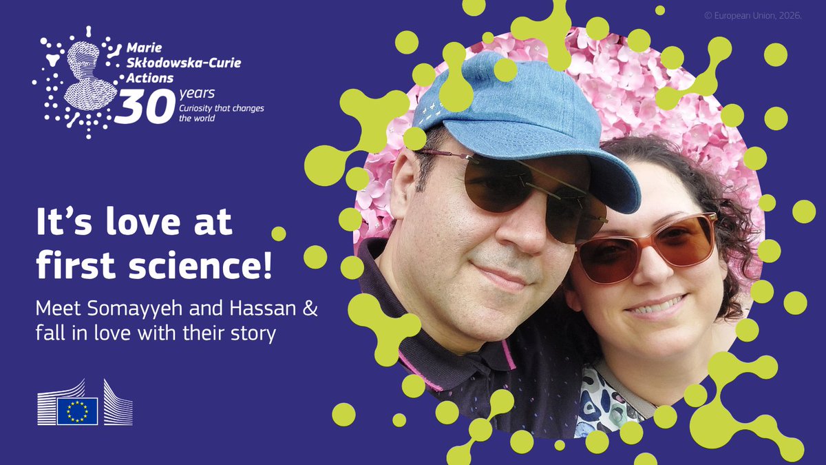 REA_research's tweet photo. Research funding changes lives in more ways than one❤️

Somayyeh and Hassan recount how the #MSCA programme helped them grow from lab partners to traveling lovebirds - and to a family nest of three.

Read more: https://t.co/3TeEUiz4HA

@Mariecurie_alum https://t.co/4DXhq5mPp4