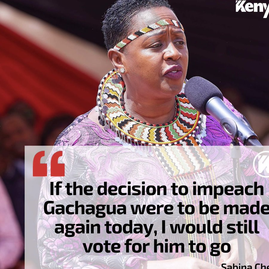WinnieAsks's tweet photo. At this point, the impeachment slogan seems to be getting more airtime than the reasons behind it.

If repeated threats were enough to remove a politician, Kenya would have had elections every month.

Meanwhile, Rigathi Gachagua's political influence keeps dominating the national conversation.