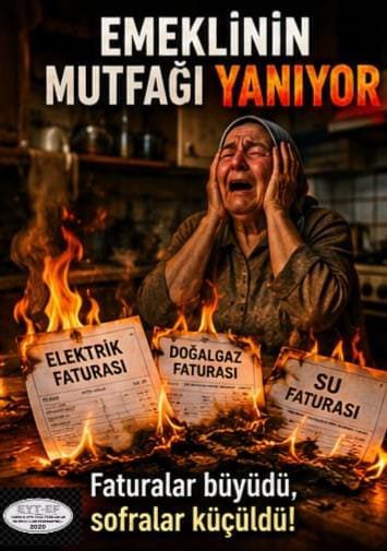 EYTLEVENTATACA1's tweet photo. Emeklinin sofrasından eksilen sadece ekmek değil
Huzur,güven ve yarına dair umuttur

Rakamlar değişiyor
Ama mutfağın gerçeği değişmiyor

#Emekli nin mutfağı yanarken
Vicdanlar nasıl susuyor?

#EmeklininMutfağıYanıyor
#5000KısmideHakYangını
@isikhanvedat İstanbul Neymar
2026 LGS https://t.co/hyeNStPBeE