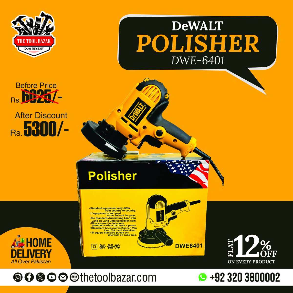 thetoolbazar's tweet photo. Purchase above 15,500 & get exciting gifts
12% Mega Discount
WhatsApp: (+92) 320-380-0002
Visit us: https://t.co/xu3qawNCMF
#Bosch #boschtools #boschprofessional #handtoolswoodworking #powertools #powertoolsale #powertoolaccessories #grinder #grindermachine #drillmachine https://t.co/v56kSbPX7G