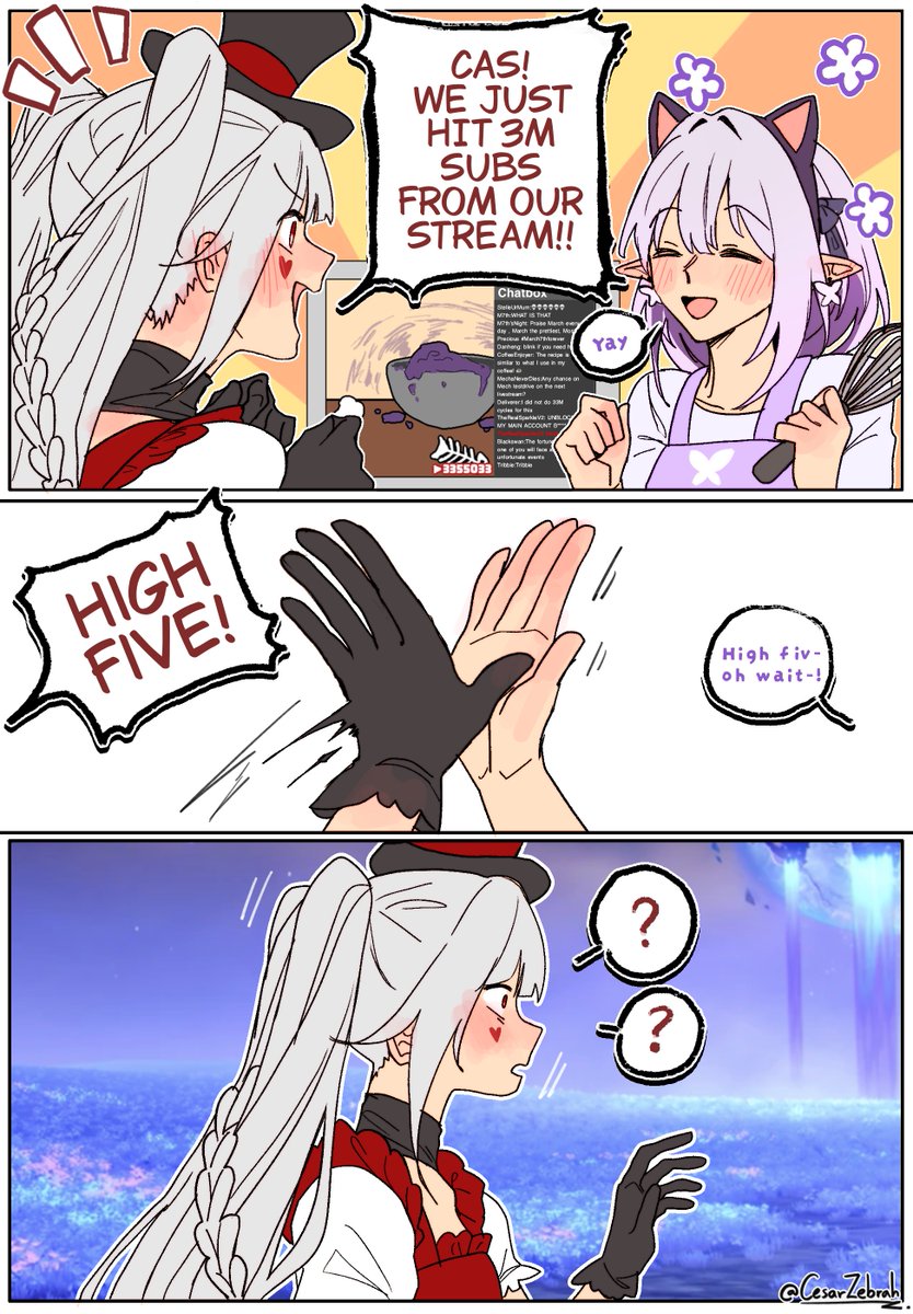 CesarZebrah's tweet photo. Deadliest high five of all time

#Castorice #Sparxie https://t.co/j4sEL8isvu