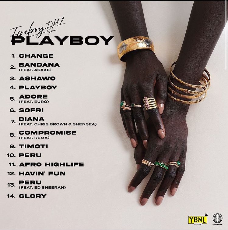 hypetribeng's tweet photo. 🚨4 years ago today, Fireboy released his 3rd studio album “Playboy”. 🔥✨ 

Whats Your Favorite off this Masterpiece? https://t.co/cBoMzgvlH9