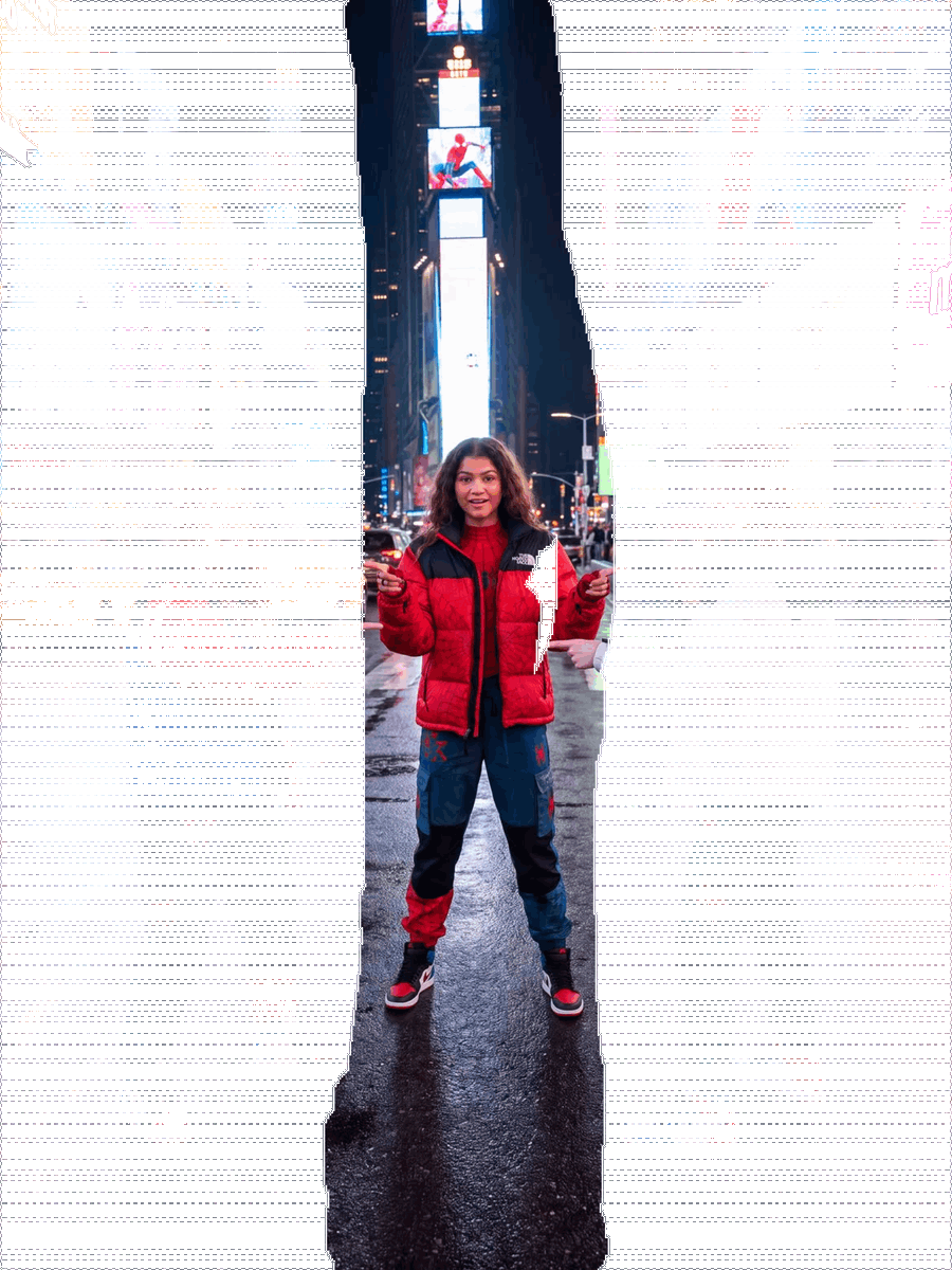 Random_Verse01's tweet photo. Spider-Women:  Point at the main character https://t.co/OqEsDwQ1wY