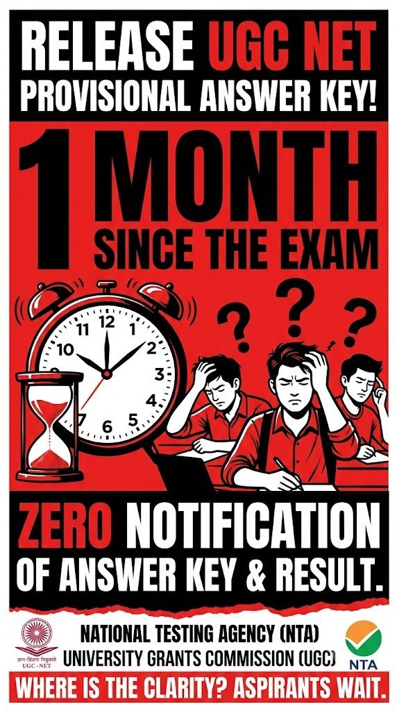 AkashRoy4bihar's tweet photo. UGC NET June 2026 की Answer Key कब तक आएगी? ⏳
लाखों अभ्यर्थियों का इंतज़ार अब खत्म होना चाहिए। @nta_exams और @ugc_india से निवेदन है कि बिना किसी और देरी के रिस्पॉन्स शीट और आंसर की जारी करें।
#UGCNET2026 #UGCNETAnswerKey #NTA #UGCNETExam https://t.co/aDIDQODdiu