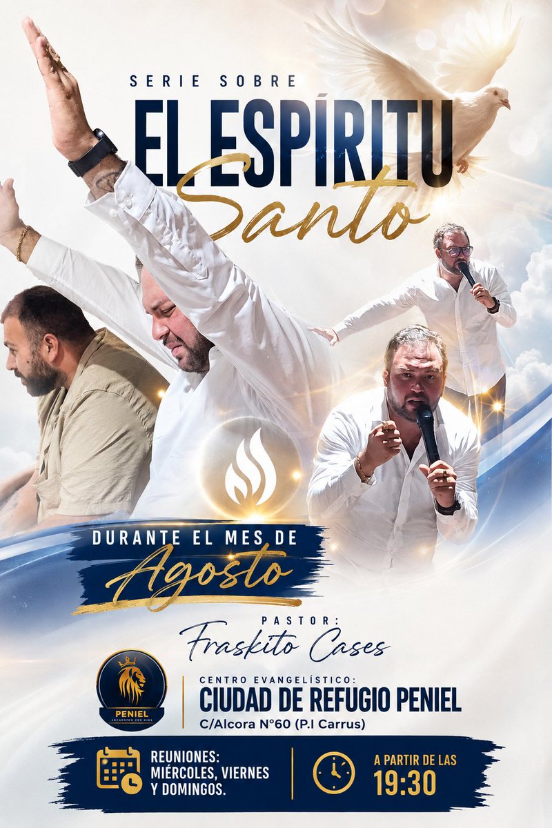 CasesFraskito's tweet photo. Este mes daremos una serie de 4 Sermones sobre el #EspirituSanto.

Muchos afirman conocerlo pero son pocos los que viven un día a día con el.

Te invitamos a qué conozcas a Su Santo Espíritu.

1-Su persona.
2-Su Obra.
3-Su Poder.
4-Su dirección.

#poderdeDios #evangelismo #Cristo https://t.co/JLpUxZEXZC