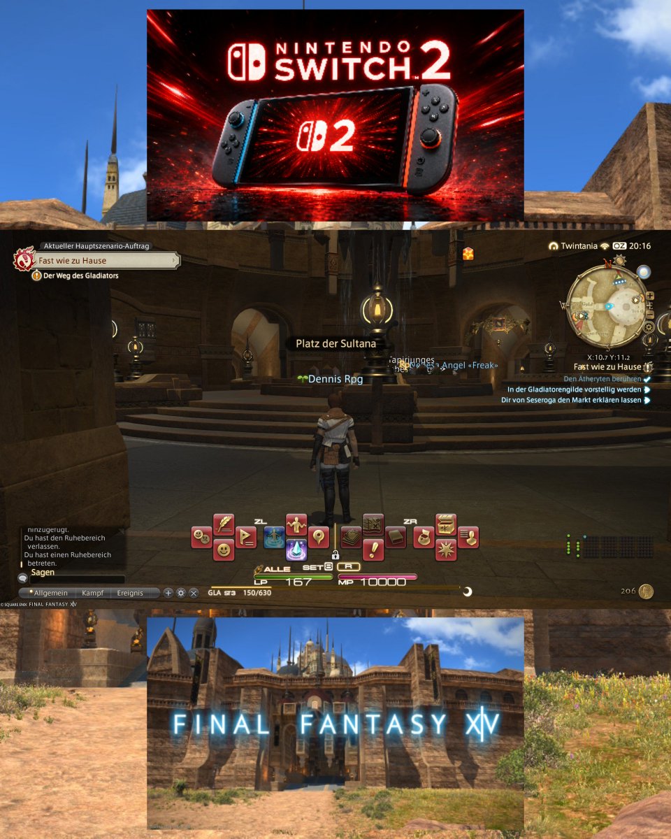 Dennis_RPGKING's tweet photo. #NintendoSwitch2 #FinalFantasyXIVOnline #TrialVersion Spieltagebuch Update: Erraligs Grabkammer,Das Kolosseum,UL ' DAH THAL-KREUZGANG und Platz der Sultana Siehe Bilder Yeah🙂 https://t.co/gAKLqUpMIE
