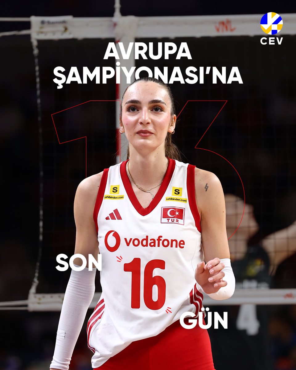 CEVolleyballTUR's tweet photo. ÇOK AZ KALDI! 🔥 2026 CEV Avrupa Şampiyonası’na son 1️⃣6️⃣ GÜN!

📺 Tüm CEV müsabakalarını https://t.co/StTJPXMnQF’den takip edebilirsiniz! https://t.co/t4IPmx8Slk