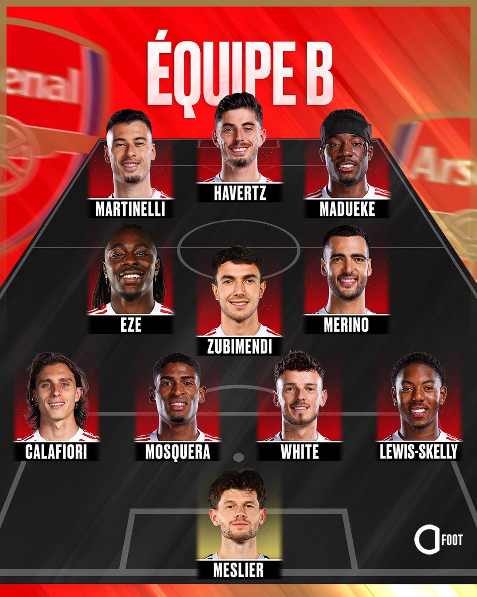 ActuFoot_'s tweet photo. Les deux équipes que peut aligner Arsenal cette saison 🤯❤️🤍 https://t.co/vf4ORijcuP