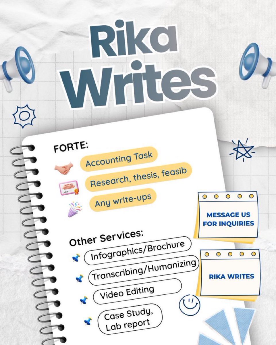msrikawrites's tweet photo. ˗ˏˋ rika — academic commissioner is still open for commission,dm for inquiries 💌

t: lf client academic comms essay research rrl accountacy financial management auditing taxation business law economics finance mathematics of accounting taxes income taxation financial ratio etc https://t.co/9G98X5aMIb
