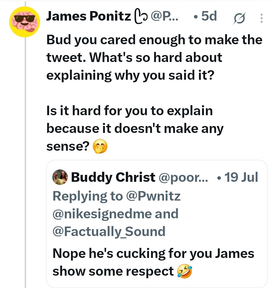 Pwnitz's tweet photo. @poormagats @nikesignedme You cared enough to tweet the nonsense bud; don't run away when someone asks you to explain what you meant! Pussy lmfao https://t.co/Sr4GNiDWiR
