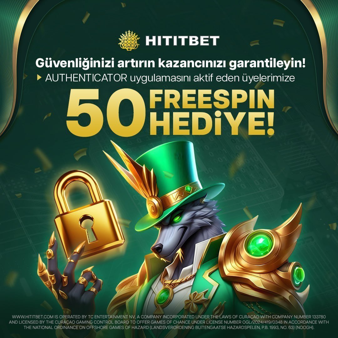 Hititbet_xresmi's tweet photo. 📲  AUTHENTICATOR Uygulamasını Aktif Eden Üyelerimize 50 FREESPIN HEDİYE! 📲 

🔐 Hititbet’te Güvenliği Artır, Kazancını Garantile! 🎰

Hem güvenliğinizi artırın hem de bedava çevirmelerle kazancınızı katlayın! Şimdi etkinleştirin, rahatça oynayın! 🚀🎉
https://t.co/b9TTgoV6mO https://t.co/YMm2M61GmN