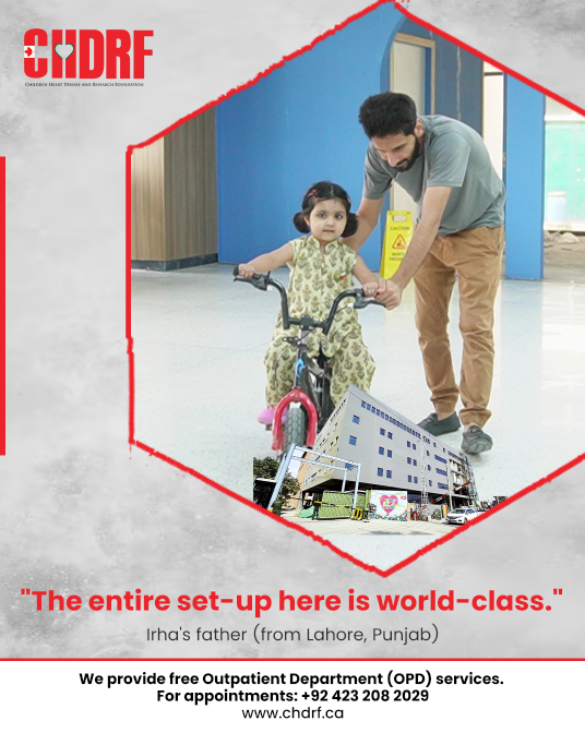 chdrfofficial's tweet photo. Our flagship project, Pakistan’s first dedicated Children’s Heart Hospital &amp; Research Institute, provides completely free #OPD services for deserving children in Pakistan born with #CHD. For appointments: +924232082029
#ECHO #CHDRF
#Donate: //chdrf.ca/donate/
@captainmisbahpk https://t.co/1odVIEGibc
