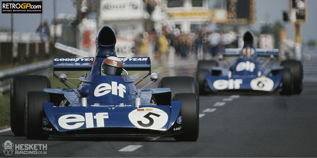 TeamHesketh's tweet photo. ELF Team Tyrrell utterly dominated the German GP #OTD 1973. Stewart took the win with heir apparent Cevert just 1.6s adrift. They were 41s ahead of Ickx driving for Mclaren as Ferrari had withdrawn.
https://t.co/mEmyk0fzir
#Tyrrell #jackiestewart #f1gifts https://t.co/oCzKWPbdxM