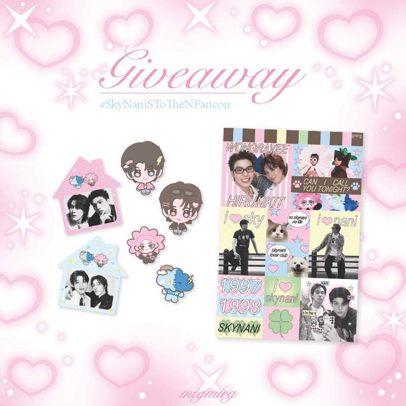 migmirg's tweet photo. ☁️ ₊‧°𐐪 giveaway 𐑂°‧₊ 🌸
#SkyNaniSToTheNFancon

⟡ 20 sep.
⟡ sticker set

ฝากมารับกันด้วยนะคะ🧭

#skywongravee #hirunkit_
#สกายนานิ #skynani https://t.co/0rX7F4vdKd
