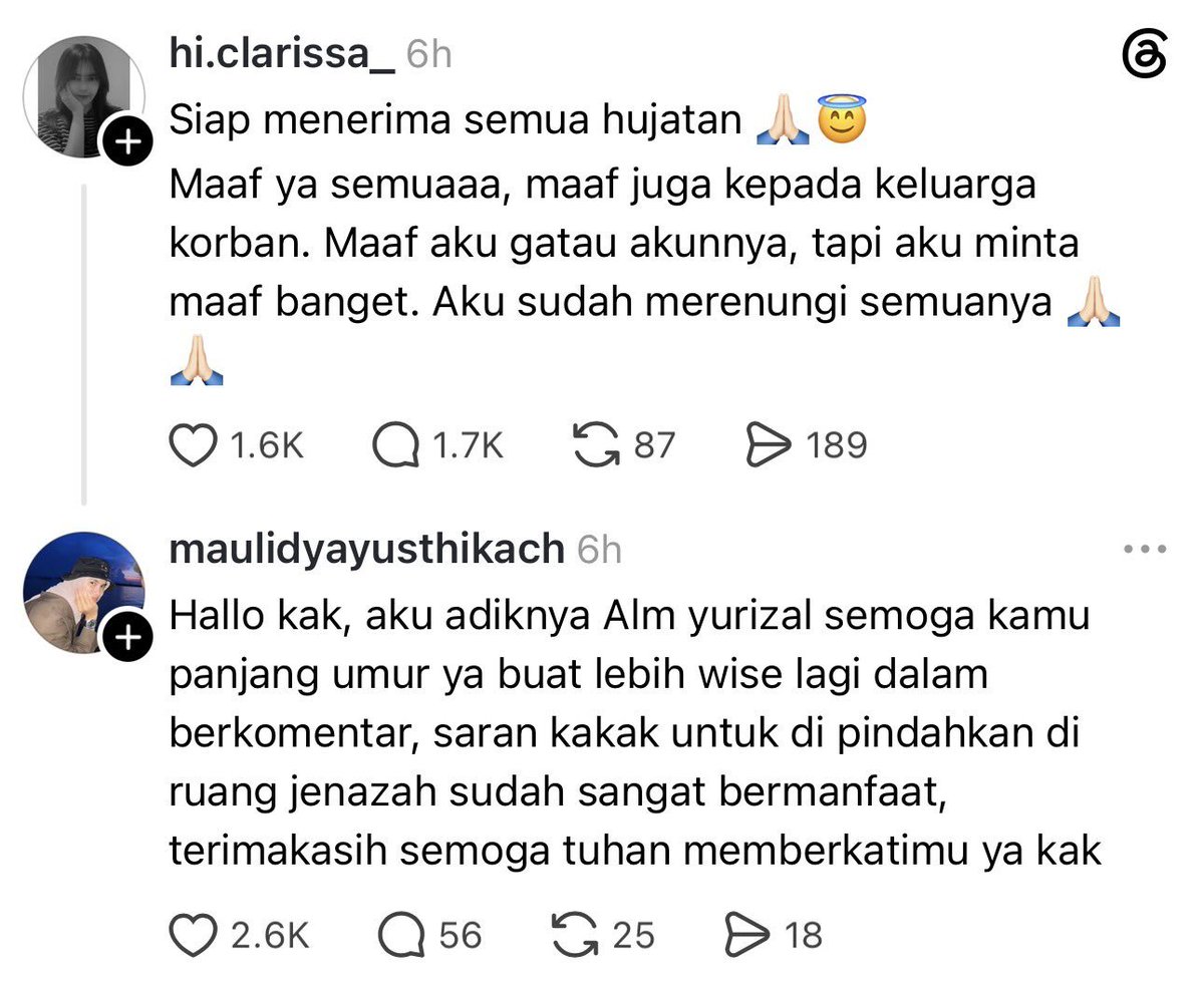 cenblubaik's tweet photo. Permintaan maaf Hilda Clarissa Theopilus, beliau bertugas di RSUD Umbu Rara Meha Waingapu.

Nakes yg satu ini sebelummya komen nyuruh pasien untuk PINDAH KE KAMAR JENAZAH dan merasa PUAS setalah pasien alm. Yurizal meninggal.

Typing mu harimau mu mbaa Hilda, semoga bisa belajar dari kejadian ini yaa 👌
