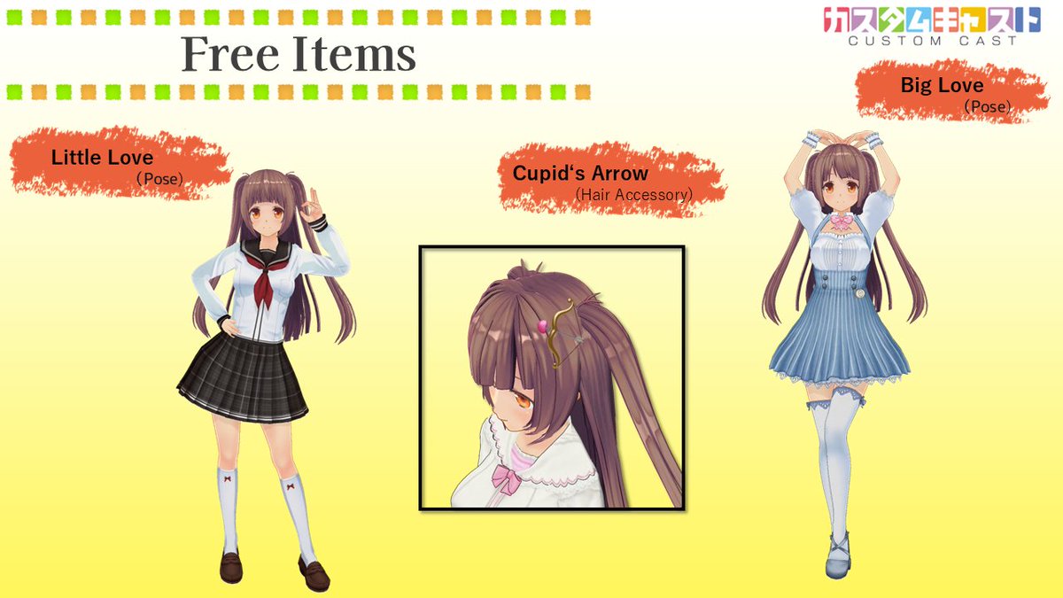 customcast_en's tweet photo. 🎀Shop items and free items have been added🎀

Please check the details below 😊
Anyone can use the free items in "Customize"✨
#CUTOMCAST
⬇️Shop items info
https://t.co/mphklBF4vx
⬇️Free items info
https://t.co/dSujXHBieQ https://t.co/xcizGF7Woa