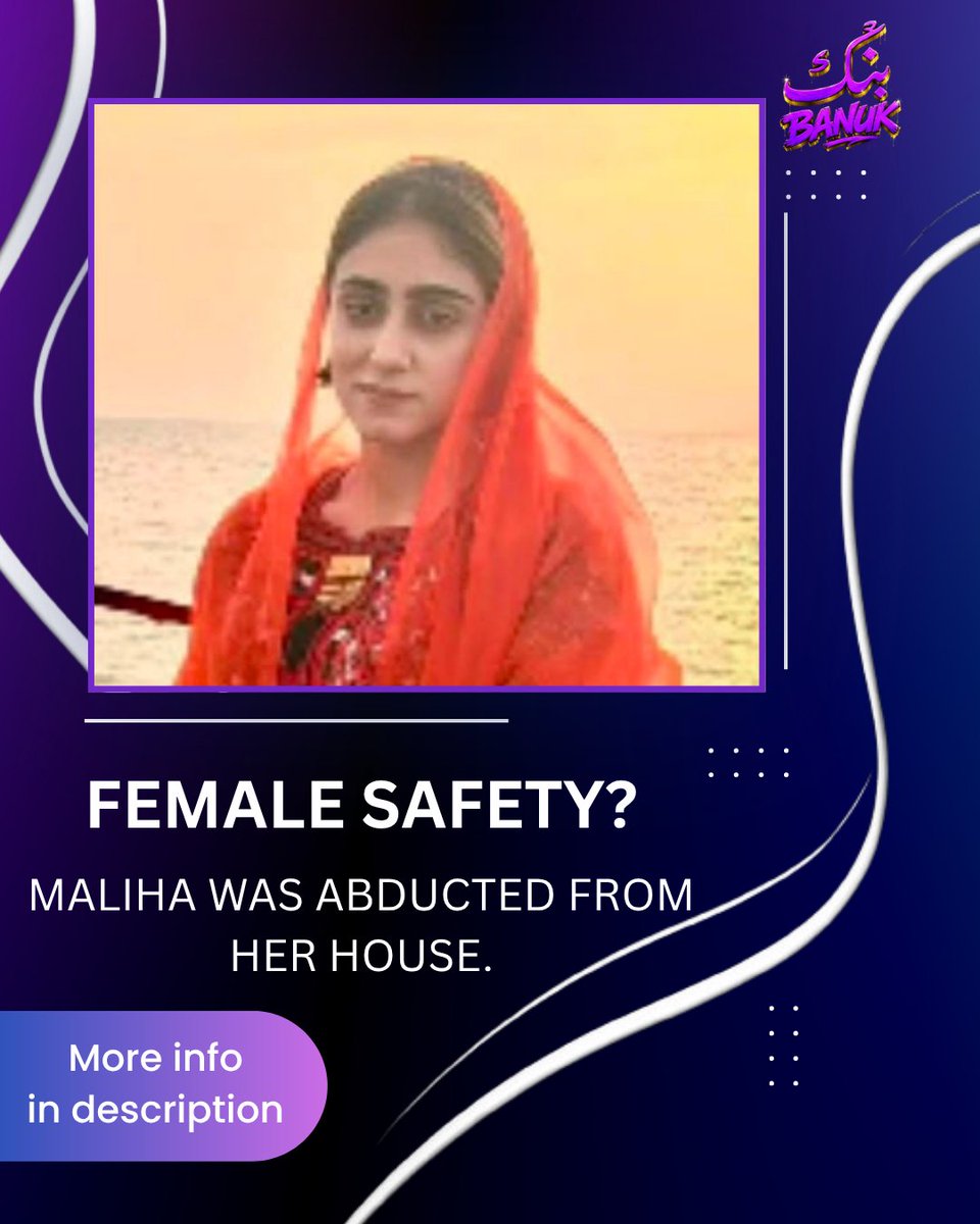 banukBaloch101's tweet photo. Once again the sanctity and honour of Baloch homes has been violated. Maliha, an educated Baloch woman, was attacked at her house, subjected to violence, and abducted at gunpoint to an unknown location.

Maliha holds a Master’s degree from the University of Balochistan and was pursuing an MPhil at Quaid-i-Azam University. Was her only “crime” promoting education?

The people of Balochistan deserve answers. Can a movement that targets unarmed women and civilians truly claim to represent freedom? Every woman has a right to live a safe life!

#Balochistan #Pakistan #Baloch #Innocent #Kidnapped