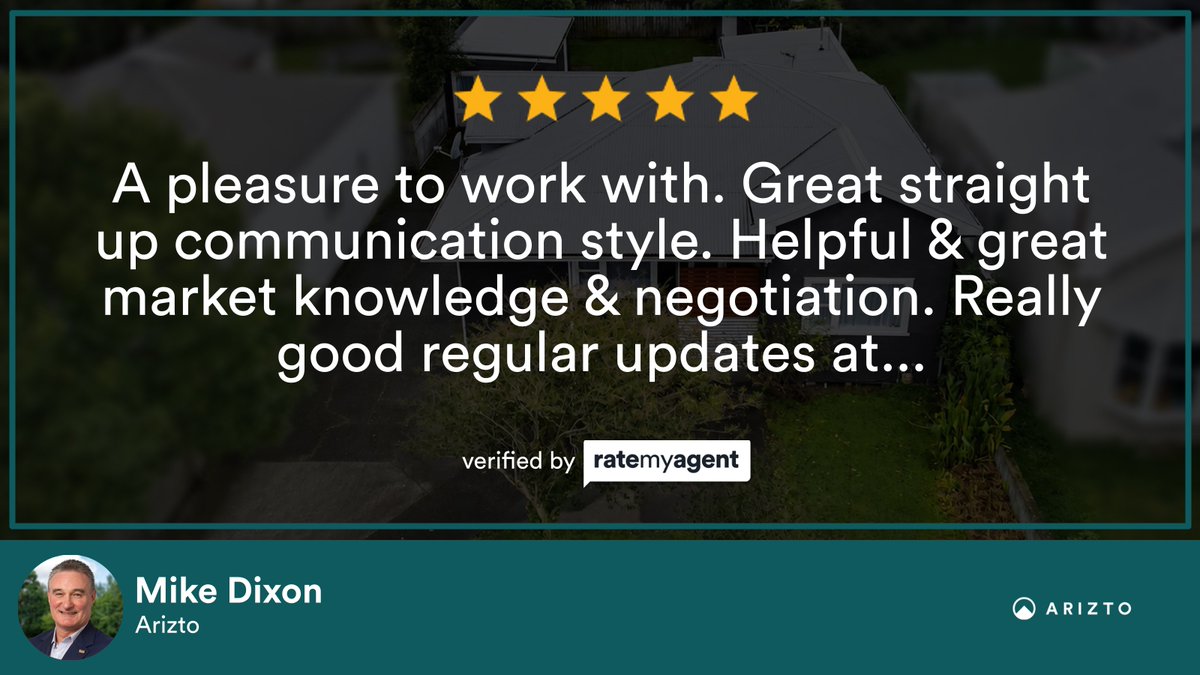 MikeDixonPN's tweet photo. Have a read of my latest RateMyAgent review in West End.
Branch Manager Licensee 10053907
https://t.co/ptk8yH6HIK
Are you considering Selling too?
Call me today for a FREE Market Appraisal
Mike Dixon 021 1040 130
Licensed REAA 2008

...
#ratemyagent #palmyrealestate... https://t.co/yFdAo2pznF