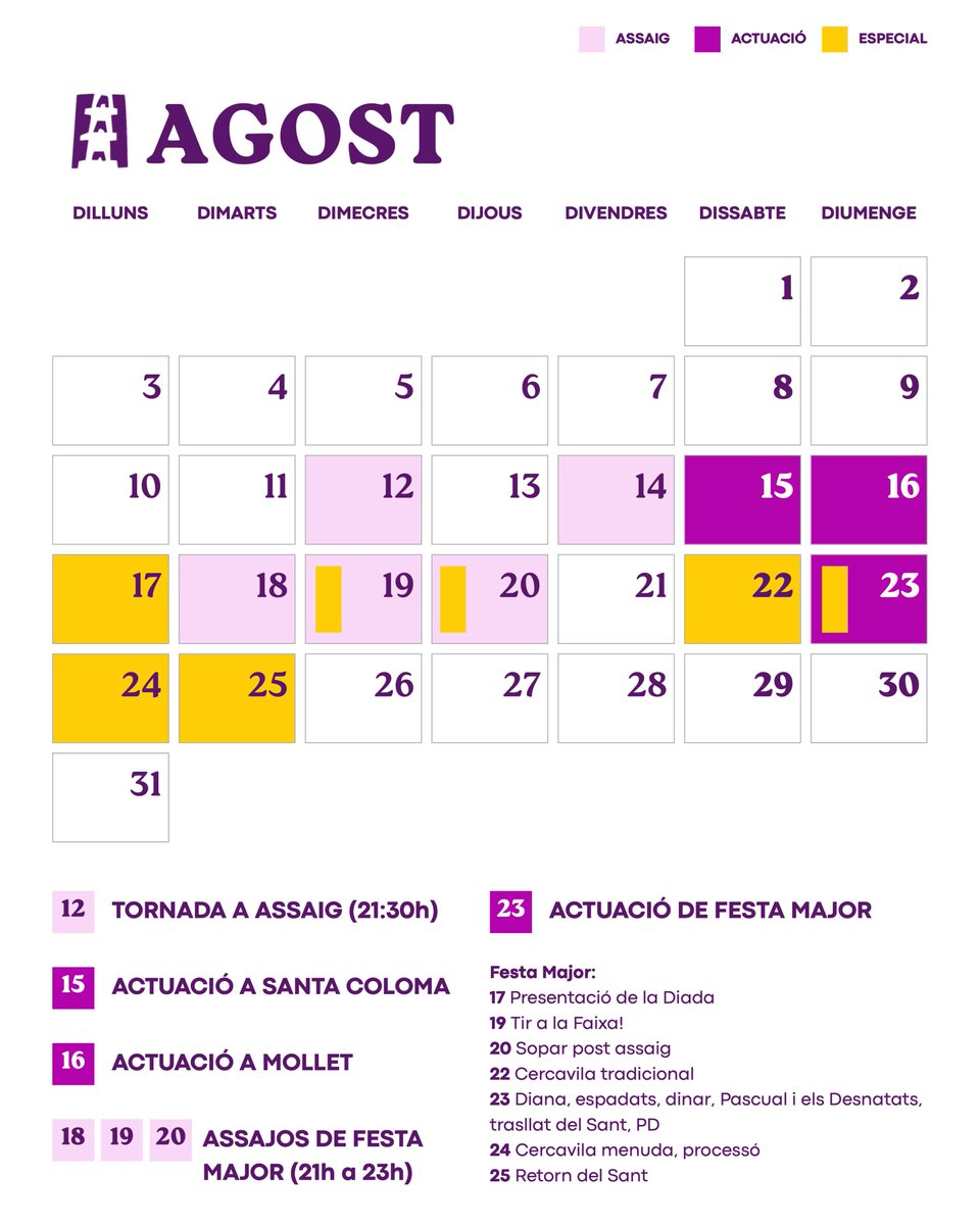moixiganguers's tweet photo. Moixiganguers, aquest mes serà extraordinari.

🗓️ Aquí teniu el calendari de l'agost.

Apunteu-vos a l'app 📲
#castells #anyextraordinari https://t.co/fxDP1UECAW