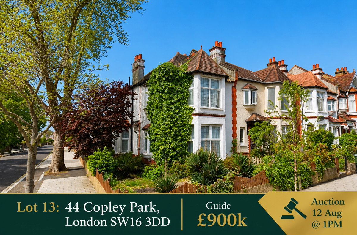 PalaceAuctions1's tweet photo. Lot 13: 44 Copley Park, London SW16 3DD. Guide £900k. Auction 12 Aug @ 1PM. View: https://t.co/F4q7tYAgxJ #LondonProperty #Auction https://t.co/7AMQWvYZE5