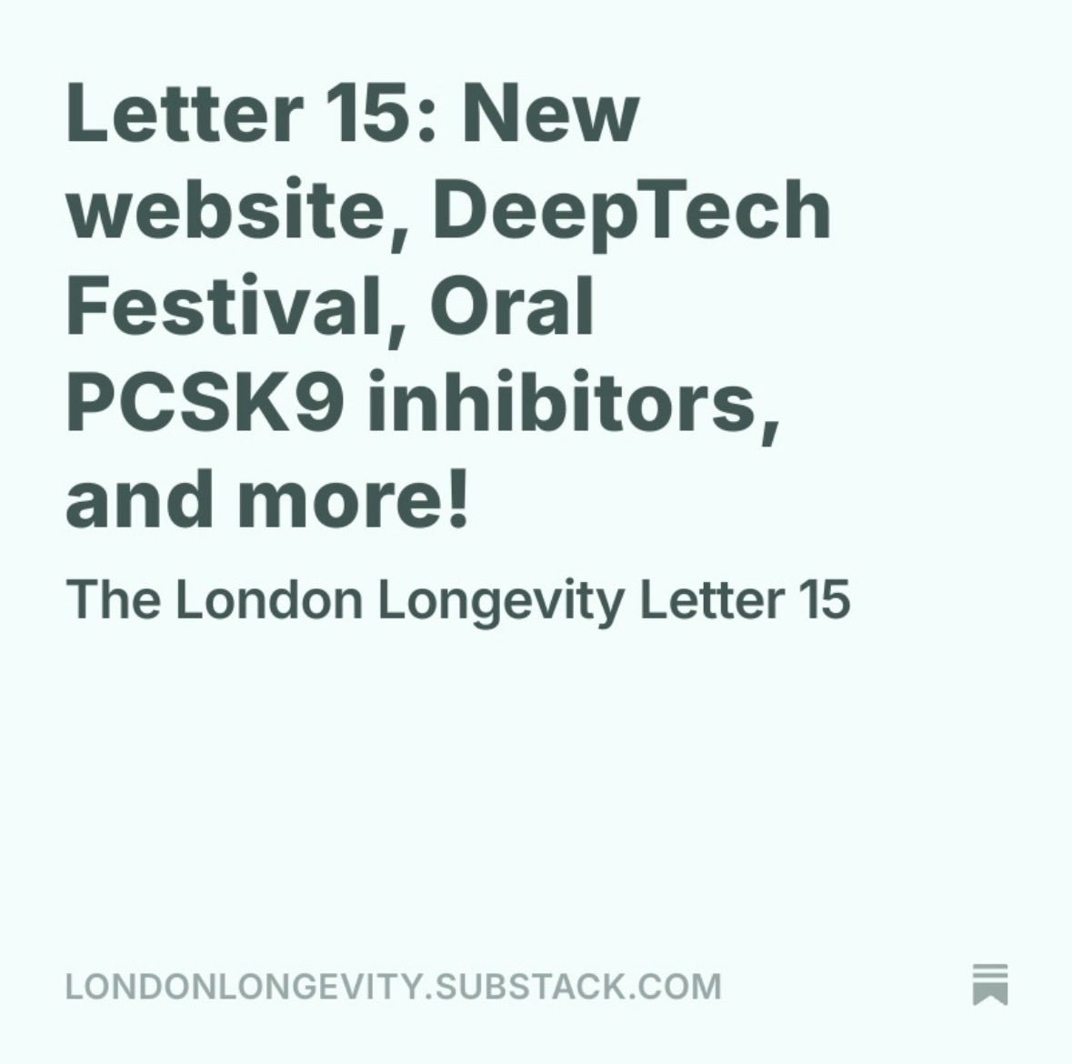 LonLongevity's tweet photo. It’s been a while since we sent you one of these, but welcome back once again to the London Longevity Newsletter! 🗞️

This month we’ve got our New Website Reveal 👀, DeepTech Festival Announcement, Oral PCSK9 inhibitors and Peptide news, fellowships, and lot more! Open below 🔗 https://t.co/mSZtgr2DFD