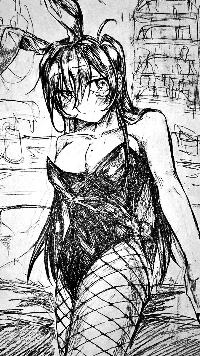 rui_5347's tweet photo. 「…いらっしゃいませ」
大遅刻ですがバニーの日のイラストです
#夏の創作クラスタフォロー祭り
#絵描きさんと繋がりたい
#絵柄が好みって人にフォローされたい https://t.co/xOE582K1Ve