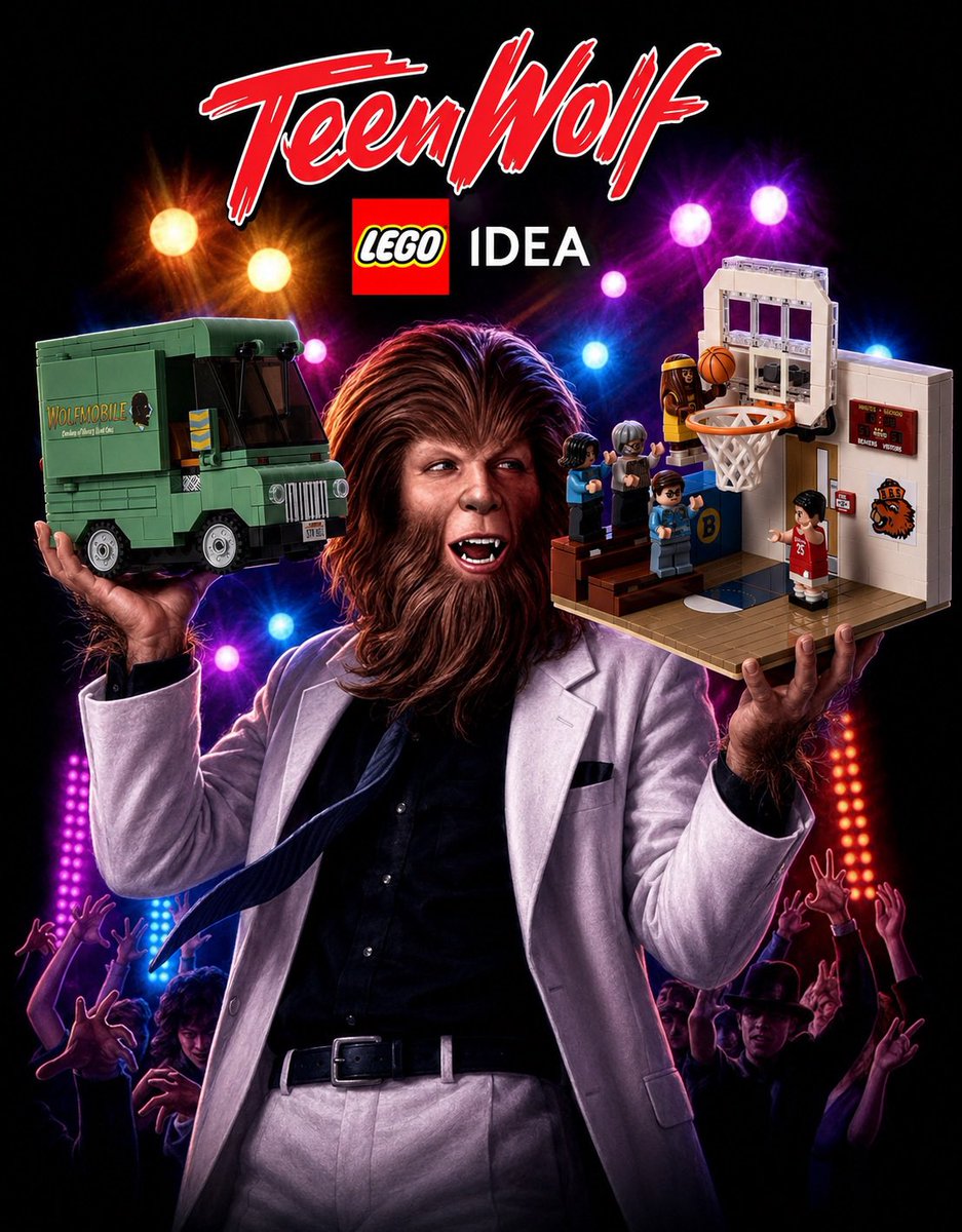 bobvintagebrick's tweet photo. Teen Wolf (1985) LEGO Idea 🏀🐺
At 10,000 supporters, this could become an official LEGO set!
Please like, repost, comment, and most importantly click the link - https://t.co/kYY2eUdRGW and click ‘support. It’s free to support. 
In full partnership with @sturdyboyrich https://t.co/FY1OXwpx5t