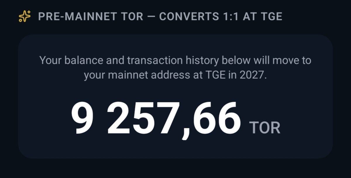 Valentinsmart's tweet photo. Day 12 mining #ToriumNetwork ⛏️ 
Devs are shipping fast 🔥

Mining rate is at a very juicy 0.8 TOR/hr
Total supply 2B TOR
📅 TGE scheduled for 2027

P2P trades or token transfers will be available at TGE 

Download Torium Network on Google Play. Please use my code:
TORIUM-LI34PK https://t.co/UTWlcdGfxn