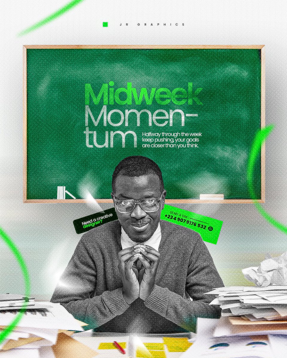 jr_graphics_1's tweet photo. Another Wednesday. 
Another chance to get 1% better.

Happy midweek fam 💚🤍😁 https://t.co/Y7eWdrXmzV