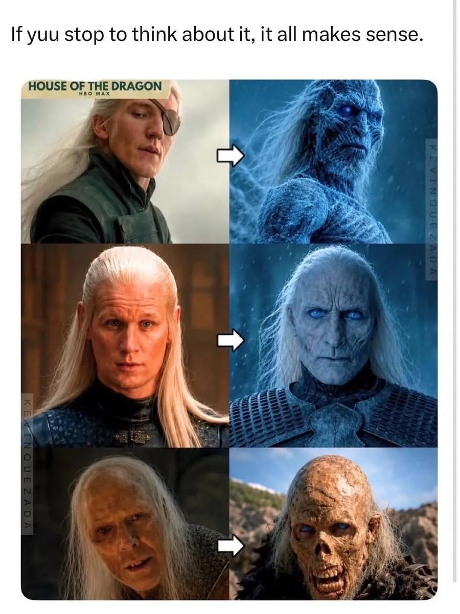 Degentle_'s tweet photo. Turns out Daemon's vision of the Night King was foreshadowing all along. 🤭 https://t.co/XH6AyN421n