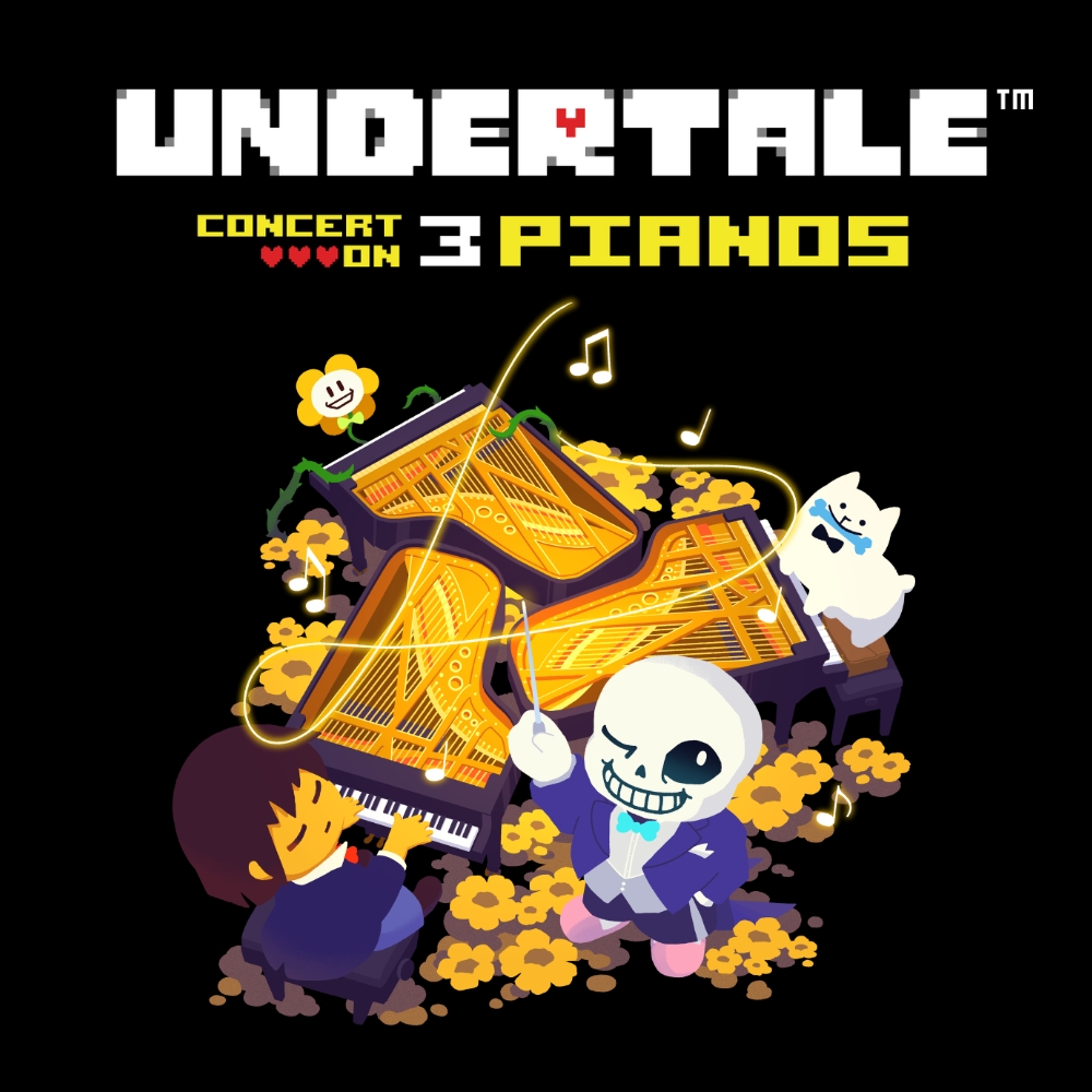 undertale_sc24's tweet photo. 初の試みとなる
グランドピアノ3台で演奏する
UNDERTALE CONCERT ON 3 PIANOS

🎹公演詳細＆キービジュアル解禁！
🎹0歳から入場可の公演も各地で開催！
🎹8月5日18時よりチケット先行開始！

詳細はこちら♪
https://t.co/lnsgouwLCn

🎫オフィシャル先行(抽選)🎫
受付期間：8月5日～8月11日
結果発表：8月15日

#UNDERTALEピアノコンサート2026
#UNDERTALE