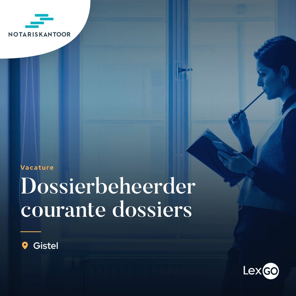 LexGobe's tweet photo. Dossierbeheerder courante dossiers · Notariskantoor Jessica Verhaeghe zoekt een dossierbeheerder voor de opvolging van courante notariële dossiers met ruimte voor groei en specialisatie. #BeJobs #LegalJobs https://t.co/o983DcFQv5