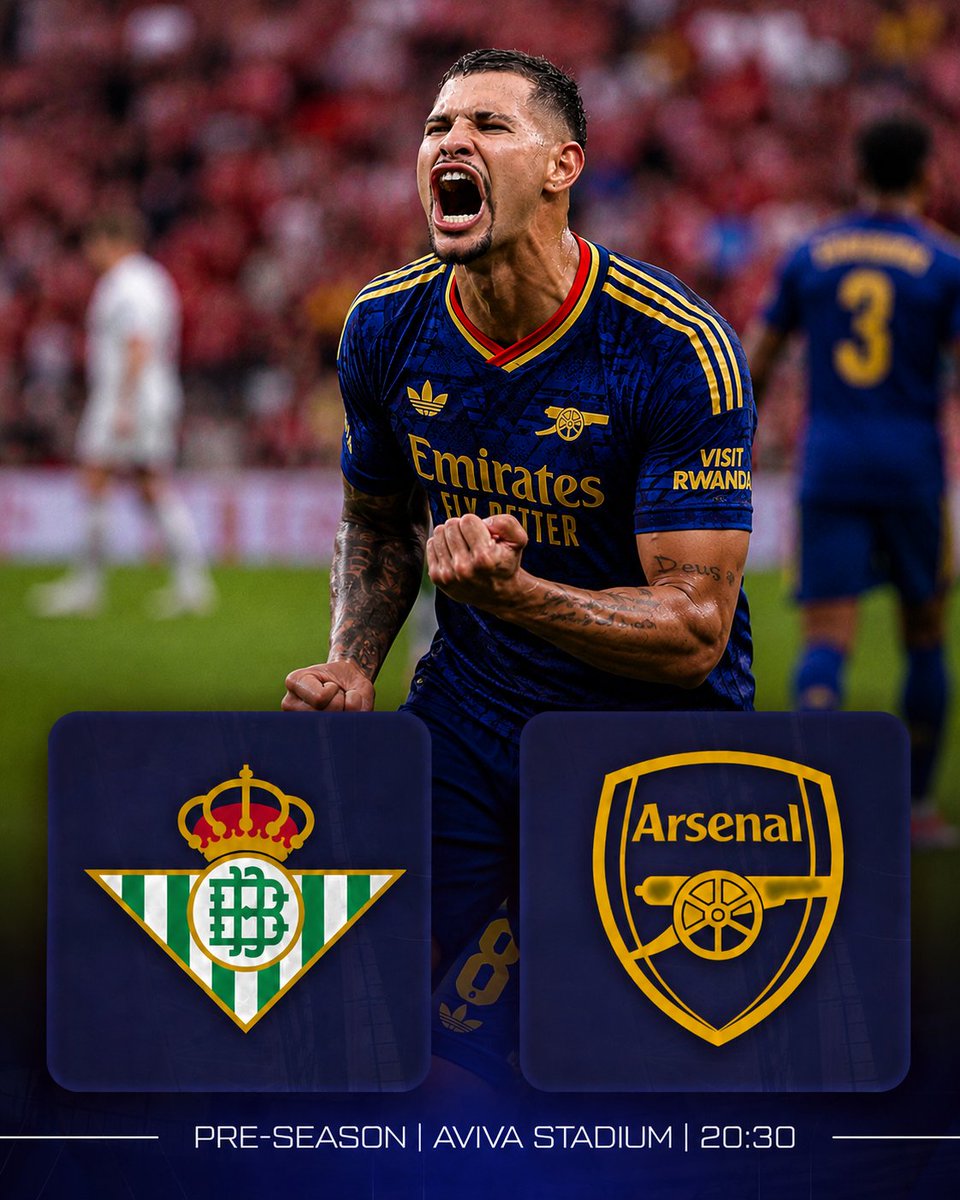 zzakum's tweet photo. The Arsenal are back! 𝗠𝗔𝗧𝗖𝗛𝗗𝗔𝗬! 

🆚 Arsenal VS Real Betis
🏟 Aviva Stadium.
⏰ 08:30pm (UK time)
🏆 Friendly

Which player(s) are you most excited to watch, Gooners? 👀 https://t.co/ixrQdXiday