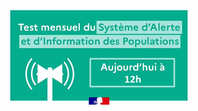 Image de Préfet de Normandie et de la Seine-Maritime - 📢 Comme chaque premier mercredi du mois, le fonctionnement des sirènes du Système d'alerte et d'inf