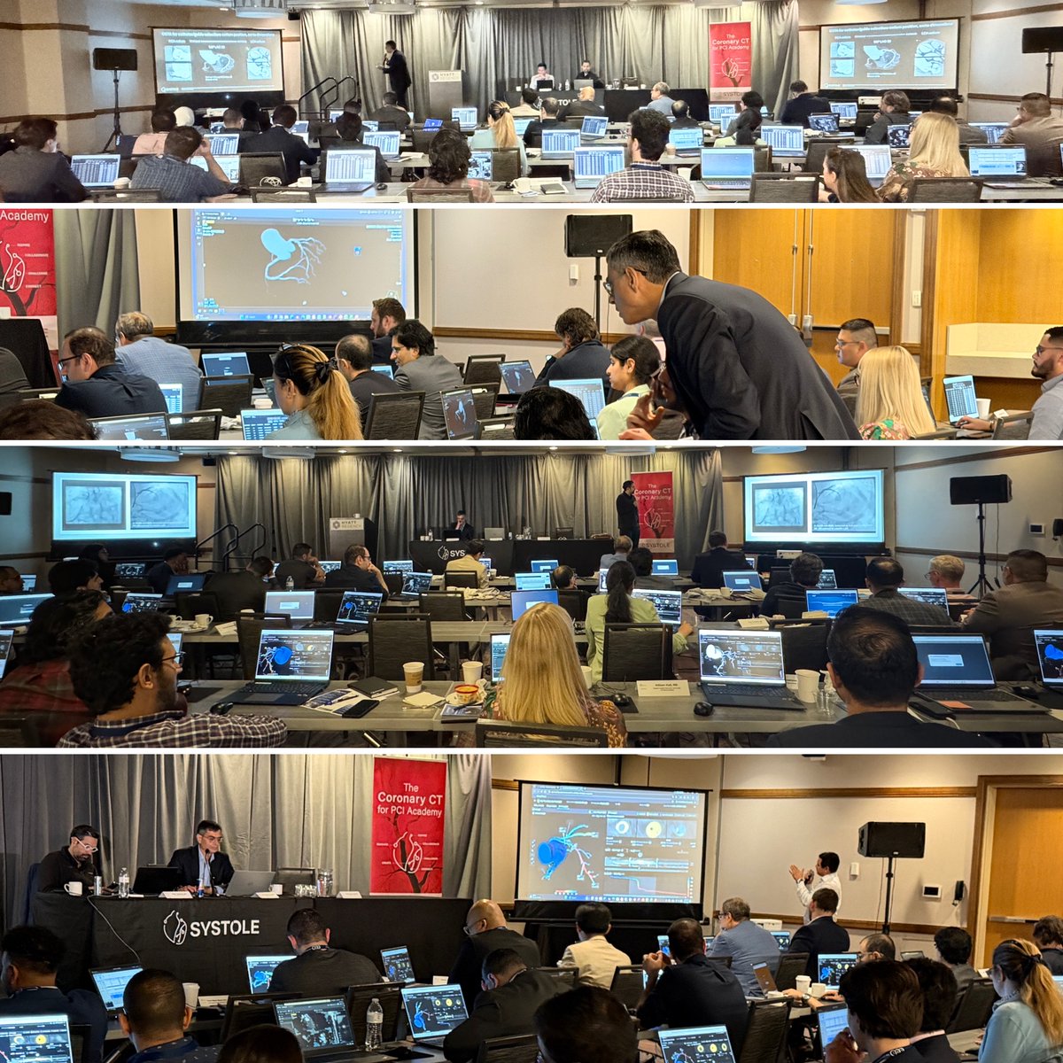 SYSTOLE_live's tweet photo. Great start to The Coronary CT for PCI Academy in Denver with @yadersandoval @esbrilakis and @ColletCarlos ! An outstanding Day 1 of interactive lectures, case discussions, and hands-on training focused on CT-guided PCI.

Day 2 begins this morning (7:00 AM–12:30 PM) — walk-ins welcome! If you're at #CVI2026, stop by and join us.

Hyatt Regency Denver (Mineral Hall D–G)

https://t.co/oybG219oBB

@cvinnovations