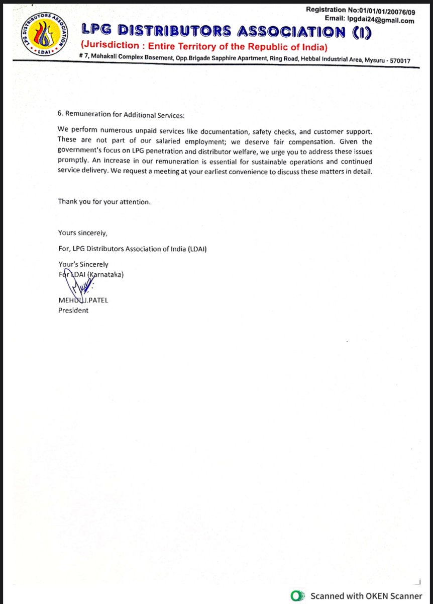 lpgdai24's tweet photo. #JUSTICE_for_LPG_DISTRIBUTORS_of_INDIA
#Revise_Distributors_Commission_to_Rs150_per_Domestic_Cylinder 
#Implement_Denovo_Study_1_2_Pending_for_fair_revision_since_2019
#Other_OMC_related_issues_as_mentioned_in_the_letter_attached
#ELSE_ALL_INDIA_LPG_Distributors_Indefinite_Strike_at_Jantar_Manyar_Delhi