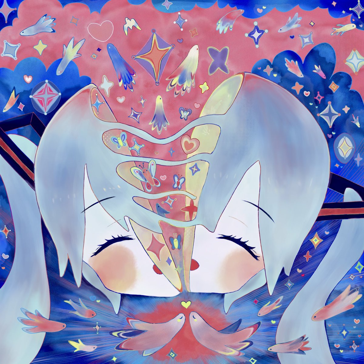 a5_aaaaa_draw's tweet photo. きくおミク7のファンアート描きました
ほぼ模写になっちゃったけど頑張って完成させました! https://t.co/fUP7gH2knY