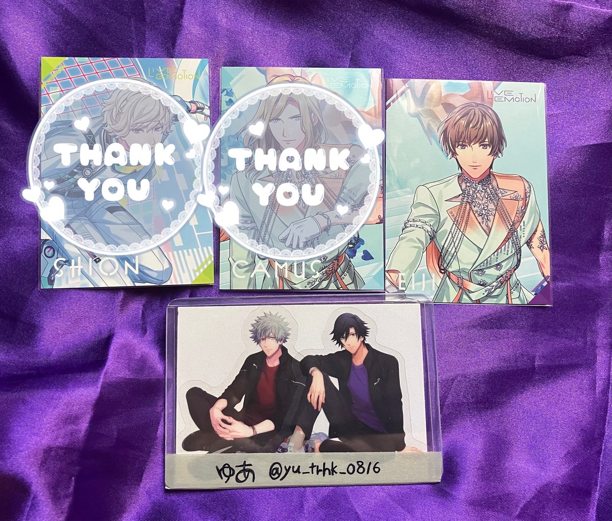 yu_trhk_0816's tweet photo. 【交換】うたプリ ライエモ CD 2周年 LIVE EMOTION 2nd Anniversary CDメセカ 特典 メッセージカード

【譲】⭐︎真斗 瑛二 

【求】⭐︎蘭丸 トキヤ

真斗は友人より受け取り次第になりますので、郵送対応のみ。他は8月7日梅田にて手渡し または郵送交換。
検索よりお気軽にお声かけください。 https://t.co/fxFQVCTaYD