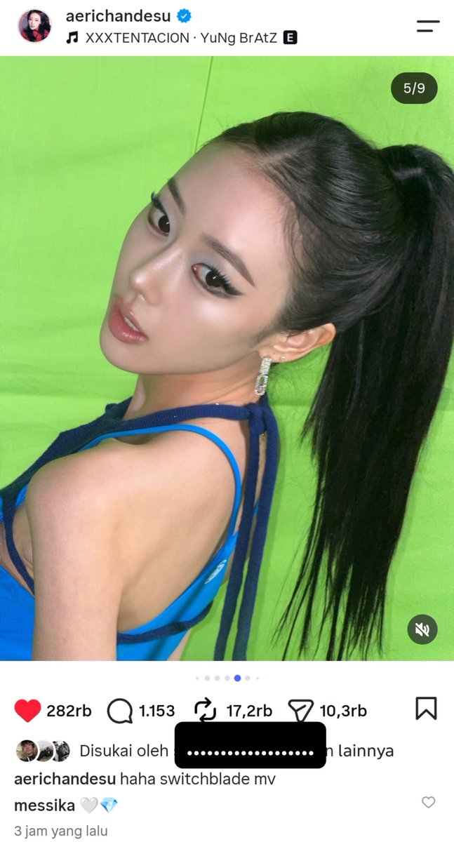 aerichxndxsx's tweet photo. MESSIKA Official Instagram left a comment on GISELLE Instagram post. 

🤍💎 

#GISELLE #지젤 #ジゼル https://t.co/Pu8n4lLo5P