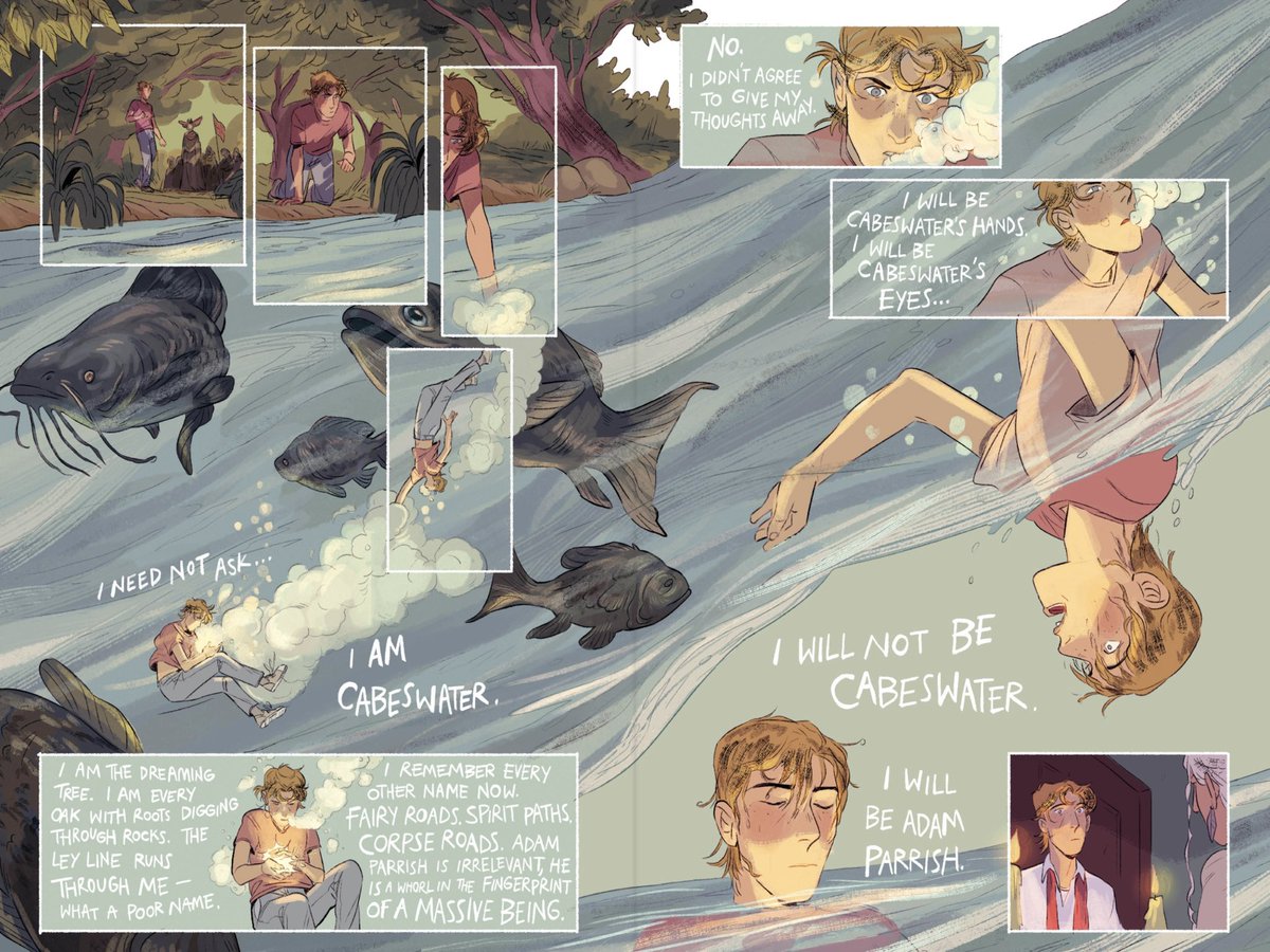 blues3ys's tweet photo. adam having some of the most beautiful panels across the graphic novels.... i love how the art shows his connection to magic &amp; nature https://t.co/iiZtjOT4fr