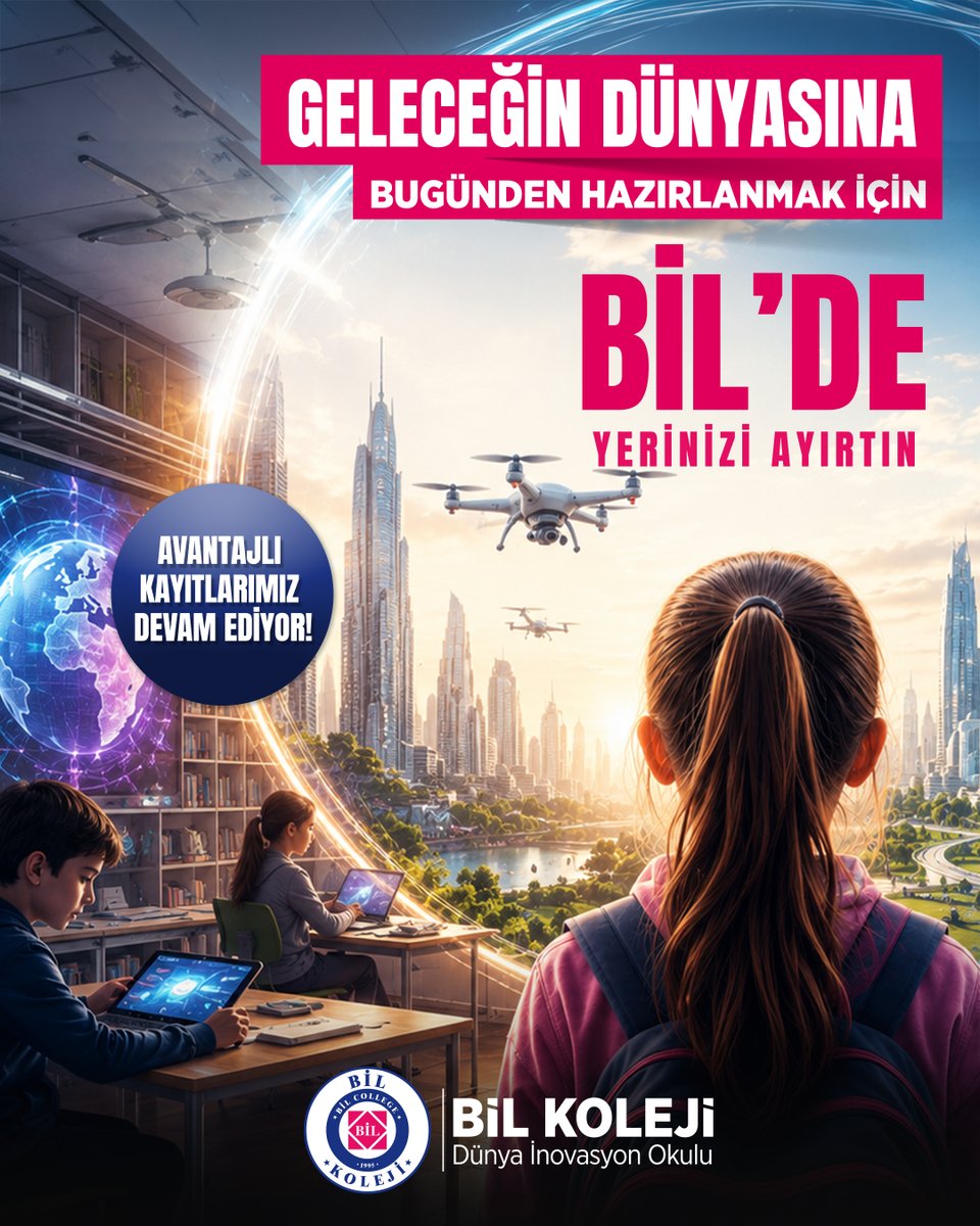 bilkolejleri's tweet photo. Dünya İnovasyon Okulunda avantajlı kayıtlar devam ediyor.

Geleceğin Dünyasına Bugünden Hazırlanmak için BİL'de yerinizi ayırtın. https://t.co/pjs8gLTI6d