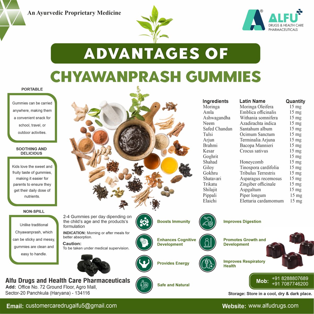 AlfuDrugs's tweet photo. Immunity never tasted this good! 🍬✨ Chyawanprash Gummies—delicious, chewy, and packed with Ayurvedic goodness for your daily health boost. #ChyawanprashGummies #ImmunityBooster #HealthyTreats #Ayurveda #DailyWellness #KidsAndAdults #TastyHealth #HerbalGoodness https://t.co/FFapzrIqrG