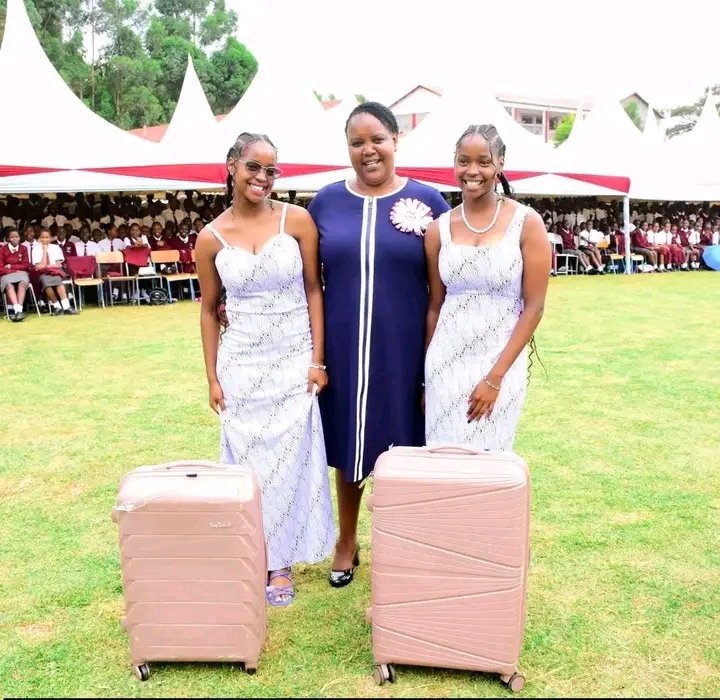RealLucie8's tweet photo. Meet the cute twins that scored A of 82 points in Kipsigis Girls https://t.co/qQY3OxIcF9