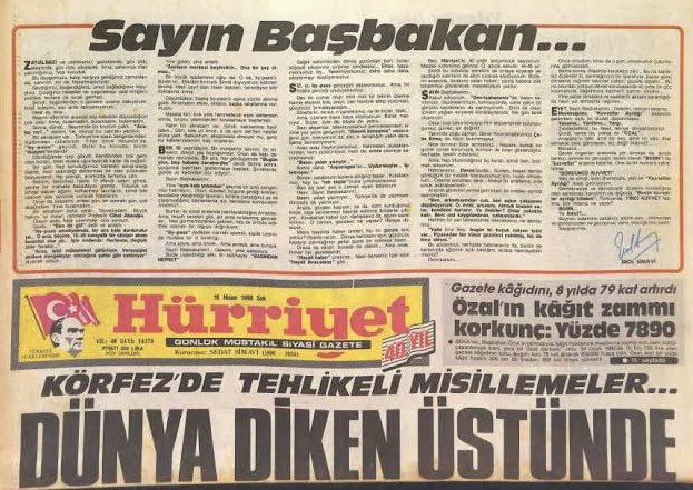 NuhAlbayrak's tweet photo. 🔻Hürriyet'in sahibi, gazetesinin sürmanşetinden "Basın dünyada '4. kuvvet'tir ama Türkiye'de '1. kuvvet'tir. Ordu 2. sırada gelir. Çünkü, orduyu darbeye basın yönlendirir" diye ilan etti.
🔻Bu görevi ise Ertuğrul Özkök yürüttü. Çok garip ama bu "darbe destekçiliği"ni gururla(!) yazıp söyledikçe itibarı arttı! 
🔻Darbe vesayetle hesaplaşmanın ölçüsü, Ertuğrul Özkök'ün yargılanmasıdır!
https://t.co/9eBqCz0Rey