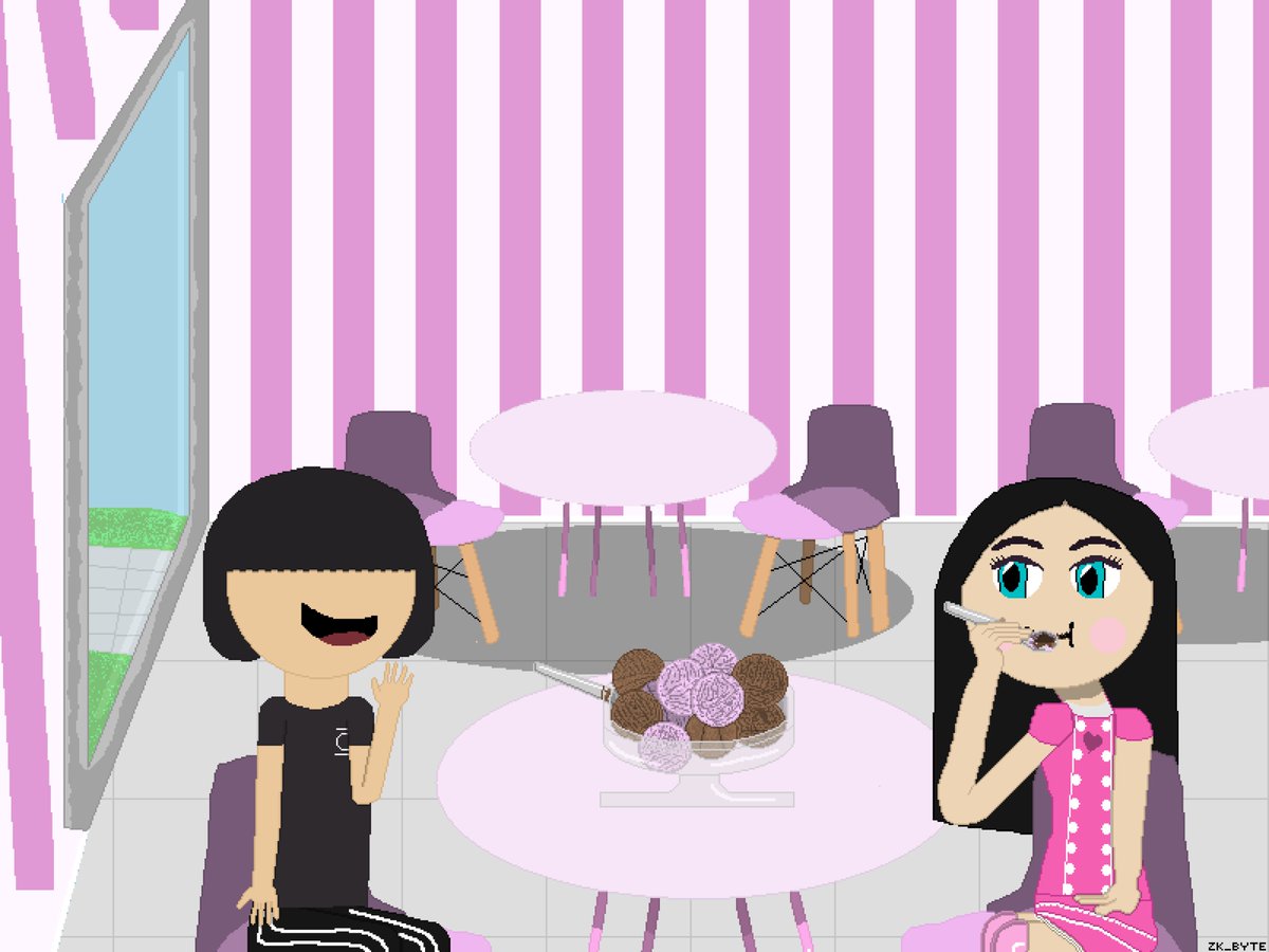 ZK_Byte92's tweet photo. ¿A dónde fueron Lía y Zek cuando Camila los vio caminar juntos? En esta imagen vemos que han ido a una cafetería a compartir un tazón de helado de fresa y chocolate. 
https://t.co/xrnrdfYd4n
Espero que les guste, y comente que les gustaría que dibuje, nos vemos pronto https://t.co/0VBzCg3f0Q